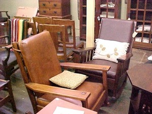 Large Gustav Stickley rocker.